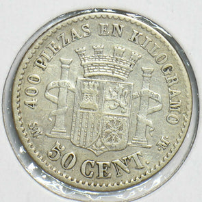 Spain 1870 50 Centimos 298144 combine shipping