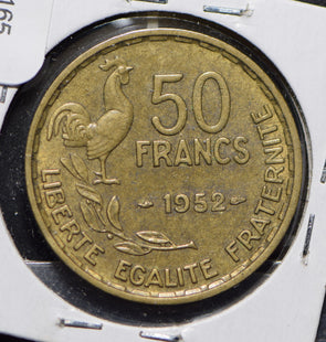 France 1952 50 Francs Rooster animal  900165 combine shipping