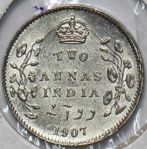 British India 1907 Edward VII 2 Annas 293177 combine shipping