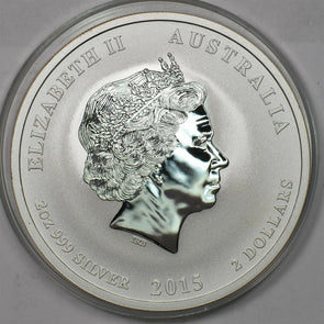 Australia 2015 2 Dollar silver Goat animal Proof Year of the goat 2oz pure silve