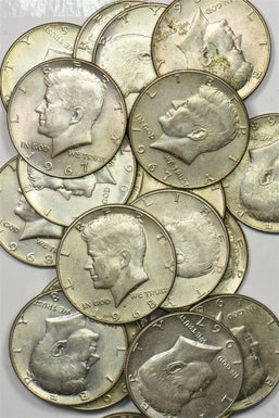 1969 Kennedy Half Dollar AU to BU 40% silver. 20 pcs BU0581 combine shipping