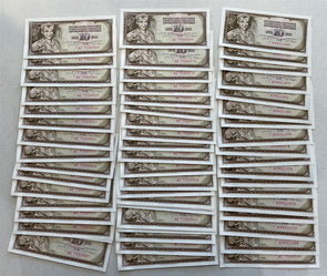 Yugoslavia 1968 10 Dinara Lot of 100 CU notes BL0078 combine shipping