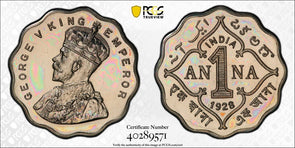 India British 1928 C Anna PCGS PR64 Restrike Proof SW-8.315 PC1029 combine shipp