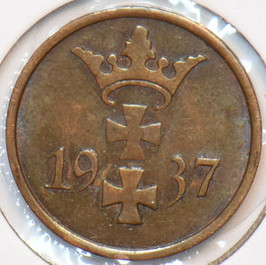 Danzig 1937 Pfennig 296246 combine shipping