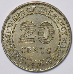 Malaya 1950 20 Cents 195320 combine shipping