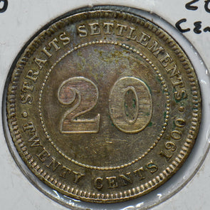 Straits Settlements 1900 20 Cents S0295 combine shipping