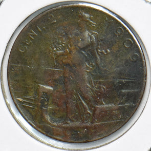 Italy 1909 2 Centesimi  191909 combine shipping