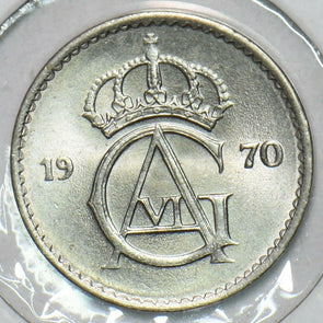 Sweden 1970 10 Ore Ch BU 152805 combine shipping