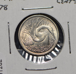 Singapore 1978 5 Cents Snake bird animal  191262 combine shipping