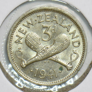 New Zealand 1941 3 Pence N0242 combine shipping