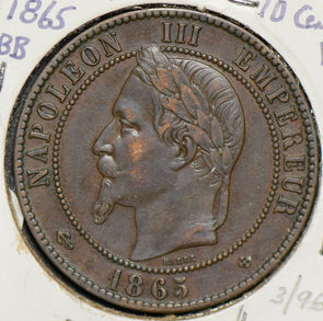 France 1865 10 Centimes Eagle animal  290625 combine shipping