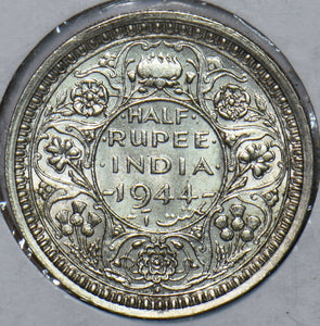 British India 1944 1/2 Rupee 194487 combine shipping