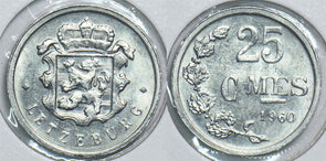 Luxembourg 1960 25 Centimes 153910 combine shipping