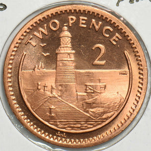 Gibraltar 2000 2 Pence 0 197745 combine shipping