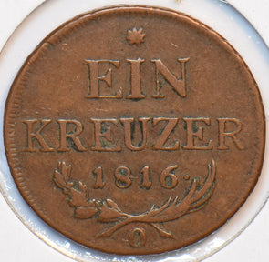 Austria 1816 O Kreuzer Eagle animal 193771 combine shipping