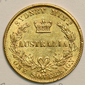 Australia 1870 Sovereign gold Sydney Mint AU 0.2355OZ AGW GL0165 combine shippin