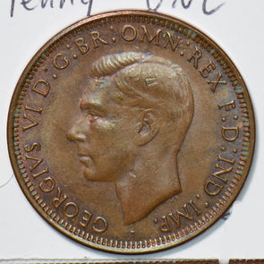 Australia 1943 Penny Kangaroo animal 490095 combine shipping