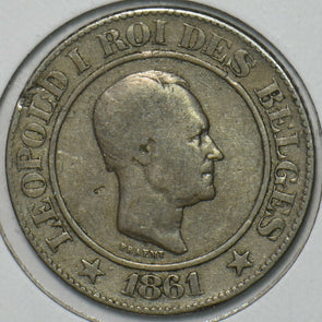 Belgium 1861 20 Centimes Lion animal 151878 combine shipping