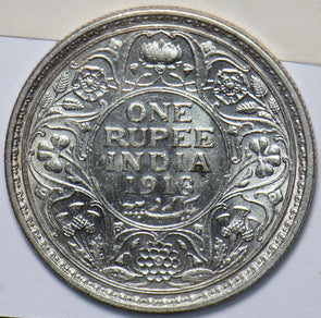 British India 1918 C Rupee BU 193321 combine shipping