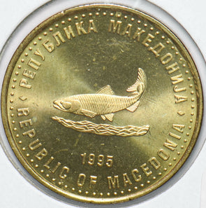 Macedonia 1995 2 Denars Trout animal 902010 combine shipping