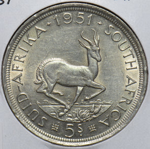 South Africa 1951 5 Shillings Deer animal 240097 combine shipping