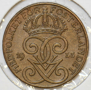 Sweden 1935 2 Ore 240459 combine shipping