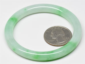 Natural Green Jadeite Bangle 27.67g Size 6 1/4 " Inner Diameter: 50mm