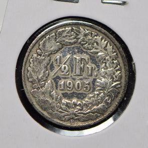 Switzerland 1905 1/2 Franc  900757 combine shipping