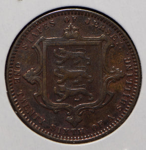 Jersey 1871 1/26 Shilling Lion animal  190584 combine shipping