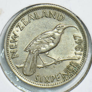 New Zealand 1947 6 Pence Bird animal 197894 combine shipping