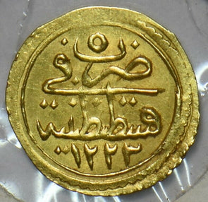 Turkey 1812 1223AH 1/4 Altin Mahmud II T0113 combine shipping