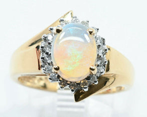 14k Gold Opal and Diamond Ring RG0036