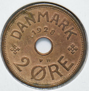 Denmark 1928 2 Ore 192507 combine shipping