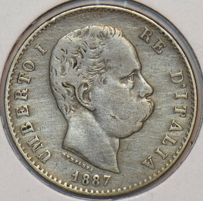 Italy 1887 Lira 150878 combine shipping