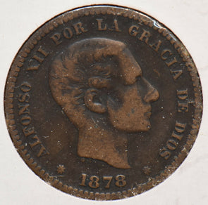 Spain 1878 5 Centimos 902474 combine shipping