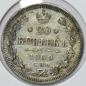 Russia Empire 1909 20 Kopeks 151042 combine shipping