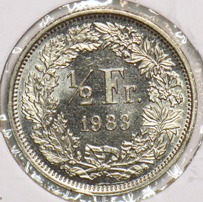 Switzerland 1983 1/2 Franc 198988 combine shipping