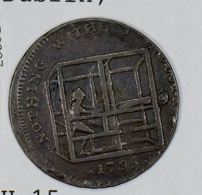 Great Britain 1795  1/2 Penny  Dublin DH-15 GR0227 combine shipping