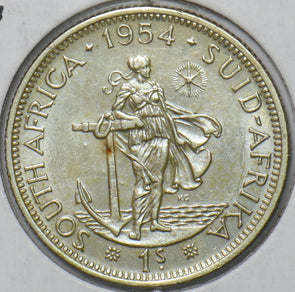 South Africa 1954 Shilling 151252 combine shipping