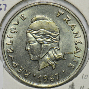 French New Caledonia 1967 20 Francs Ox animal 197029 combine shipping