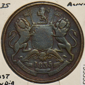India British 1835 1/2 Anna Lion animal East India Co 195553 combine shipping