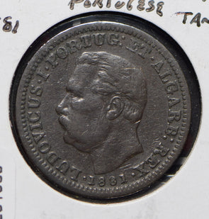 India Portuguese 1881 1/8 Tanga  291930 combine shipping