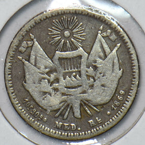 Guatemala 1869 1/2 Real 296136 combine shipping