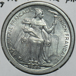 French New Caledonia 1949 2 Francs Bird animal 297728 combine shipping