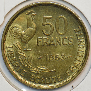France 1953 50 Francs Rooster animal 297229 combine shipping