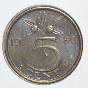 Netherlands 1980 5 Cents 190877 combine shipping