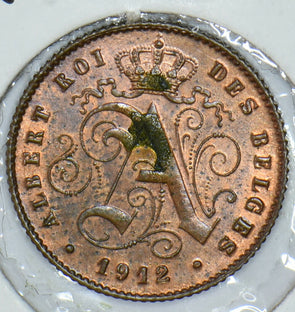 Belgium 1912 1 Cent Lion animal  290380 combine shipping
