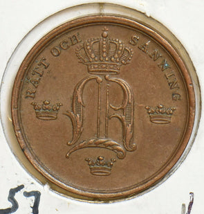 Sweden 1845 1/3 Skilling S0327 combine shipping