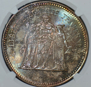 NG0015 1978 France 50 Francs ngc MS66 Nice Green toning!