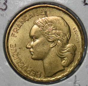 France 1953 20 Francs rooster animal BU 290016 combine shipping